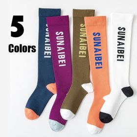 5 Pairs Womens Running Compression Socks  Sports Cycling Fitness Yoga Flight Compression Socks Crew Athletic Hiking Anti Blister Cushioned Anti-o (Option: Women)