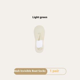 Women's Summer Thin Breathable Traceless Invisible Socks (Option: Light Green-Bare Socks-1pair)