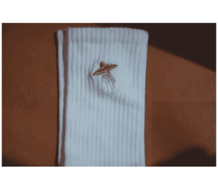 Cosmic Connections Embroidered Socks (Option: S to M-Black)