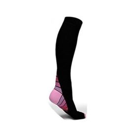 Sports Fitness Camouflage Gradient Football Socks Elastic Socks (Option: Pink-L  XL-A pair)